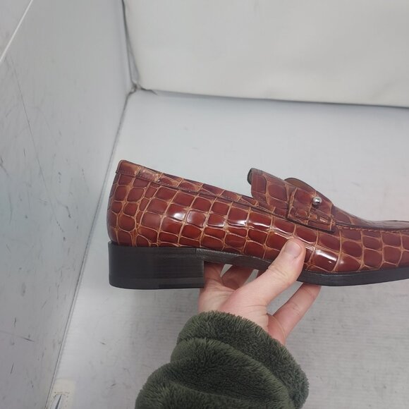 Christian Louboutin MENS Brown Chambelimoc Ali Crocodile Loafer - Picture 8 of 9